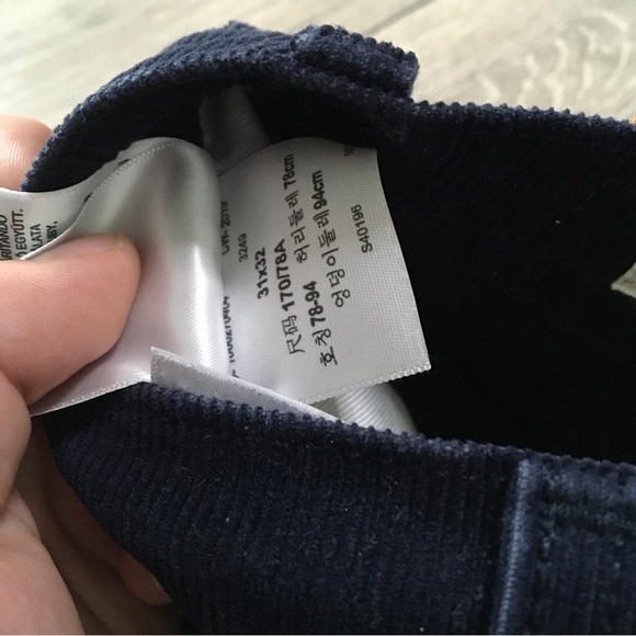 Levis 511 Trousers W31 L32 Blue Corduroy Slim Straight Cords Zip Fly - Picture 6 of 10